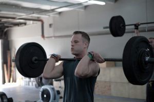 athlete doing the DT Crossfit WOD
